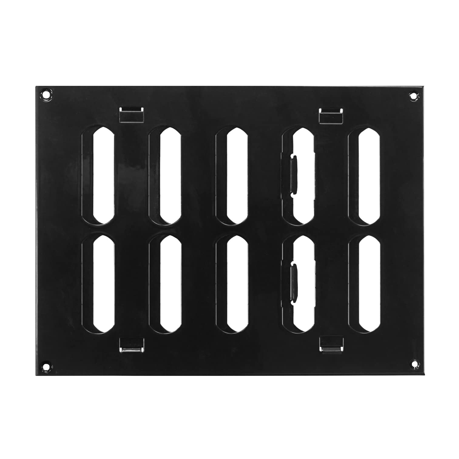 200x150mm (8x6") Sliding Grille Made of Sheet Steel – Black Ventilation Grille Exhaust Grille