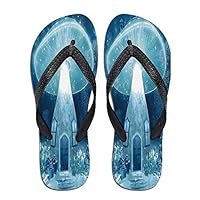 TecBillion Mushroom Beach Flip Flops,Vivid Mushroom House,for Men&Boys