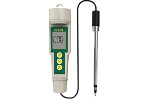RCYAGO Soil Meter, Digital 3 in 1 Soil EC/TDS/CF Tester with Probe for Agricultural, Farming, Gardening, Lawn, Outdoor Plants Use