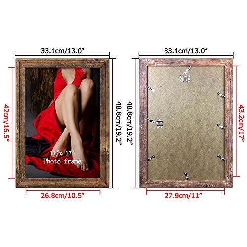 image for Artsay 11x17 Poster Picture Frames Rustic Distressed Photo Frame 11 x 