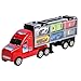 JOYIN Transport Car Carrier Toy Truck Includes 12 Die-cast Toy Cars, 10 Accessories; Truck Carrier Fits 12 Toy Car Slots, Great Car Toys for Kids Present