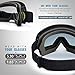 OutdoorMaster OTG Ski Goggles - Over Glasses Ski/Snowboard Goggles for Men, Women & Youth - 100% UV Protection (Black Frame + VLT 61% Light Blue Lens)