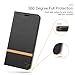 RIFFUE Xiaomi Mi 5X Case, Xiaomi Mi A1 Case, Premium Slim Thin PU Leather Flip Case Protective Foldable Stand Feature Cover With Retro Denim Pattern for Xiaomi Mi 5X / A1 2017 - Black