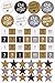 Essentials Weekly Planner Stickers-Black & Gold (Set of 575 Stickers)