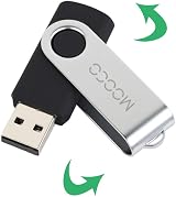 MOOCO 10 x 8GB USB 2.0 Flash Drives Black Swivel Thumb Memory Sticks view 2