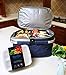 Mealcon Plastic Meal prep containers 3 Compartment, Black