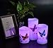 UNIVELA Candles Set of 3 Flameless 4