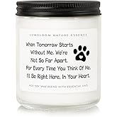 LUMELOOM Dog Memorial Gifts for Loss of Dog, Pet Memorial Gift- 9oz Lavender Scented Soy Wax Candle- Pet Sympathy, Cat Passing Away, Remembrance, Grief, Loss, Bereavement Candle for Women, Men