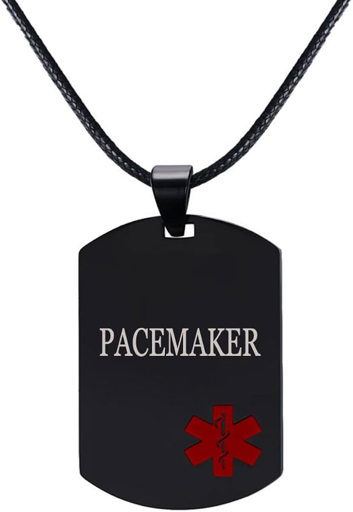 XUANPAI PACEMAKER Stainless Steel Medical Alert ID Dog Tag Pendant