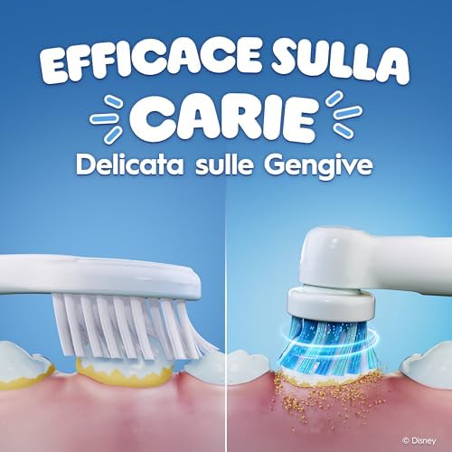 PRO Testina Spazzolino Elettrico Per Bambini dai 3 anni in su, Con Disney Frozen, Setole Extra Morbide, Bianco, Confezione Da 10