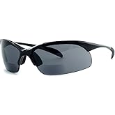 Calabria 48BF Sport BiFocal Reading Sunglasses Mens Womens Lightweight Comfortable Semi-Rimless Wrap Around Bi-Focal Sunnies