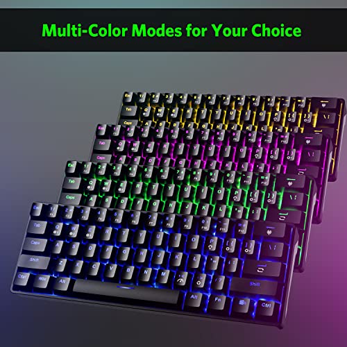 Fiodio 61 Keys RGB Wired Mechanical Gaming Keyboard with Audible Click