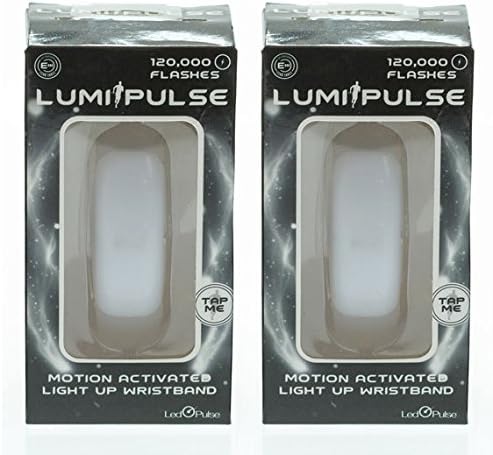 Echo Three Lumi Pulse - 2 Wrist Strap Flashing Lights for Running, Walking, Cycling, Jogging - Hi Vis Accessories for Runners, Walkers, Cyclists & Children