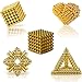 MagneBalls 5MM Magic Ball Set for Office Stress Relief |Desk Sculpture Toy Perfect for Crafts, Jewelry, Education |Fidget Cube Provides Relief for Anxiety, ADHD, Autism, Boredom (Gold)