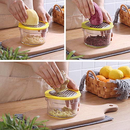 Citrus Juicer Lemon Orange Hand Juicer Lime Manual Press Juicer Squeezer 4-in-1 Non-Slip Kitchen Fruit Juicer With Garlic Grater 12oz