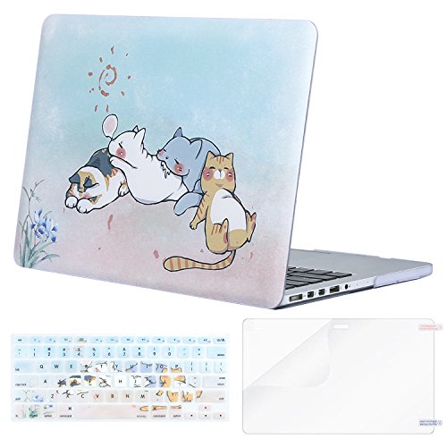 Mosiso plastic pattern hard case with keyboard cover wi…
