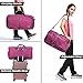 Gonex 60L Packable Travel Duffle Bag Foldable Duffel Bags for Luggage Gym Sports Camping Travelling Cycling Storage Shopping Water & Tear Resistant Rose Red