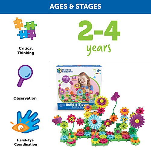 Learning Resources Gears! Gears! Gears! Build & Bloom Building Set
