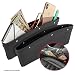 2 in 1 Car Seat Gap Organizer | Universal Fit | Storage Pockets Adjust | 2 Set Car Seat Crevice Storage Box | Helps Reduce Distracted Driving & Holds Phone Money Cards Keys Remote | Black Stitching primary