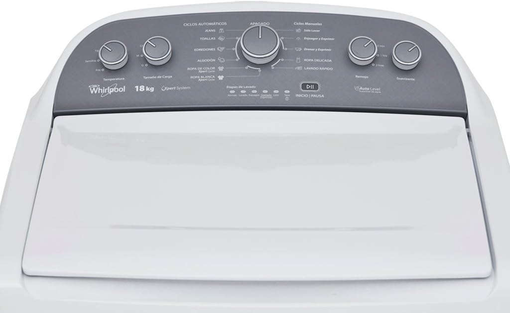whirlpool 8mwtw1811ei lavadora carga superior xpert system color blanco 18 kg