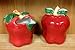 Red Apple Creamer and Sugar Bowl Set Whole