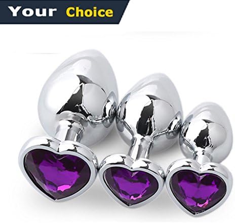 MUYW2R Stainless Steel Diamonds Funny A-n-a-l B-u-t-t P-l-u-g Flirt Toys for Beginner Couple - Purple