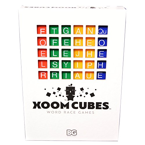 Xoom Cubes White by BAXBO Word Race Dice Game Pack A (Primary Colors) Second Edition