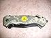 Rogue River Tactical Knives US Marine Corps Don't Tread On Me Spring Assisted Rescue Pocket Knife Digital Camo Drop Point Blade Gadsden Flag Patriot Military