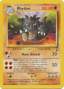 Amazon Com Pokemon Rhydon 59 Base Set 2 Toys Games