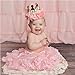 Fruzelg Posh Peanut First Birthday Hat ONE Cute Baby Crown Princess Tiara Sparkle Gold Pink Flower Design