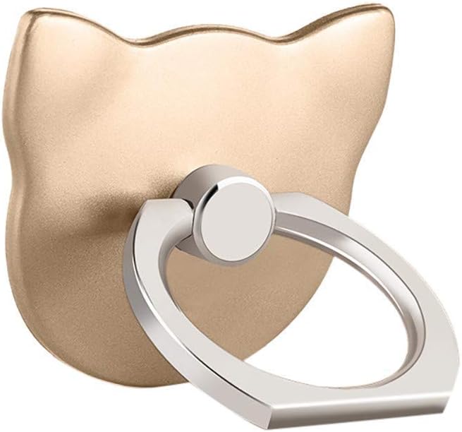 MuStone Phone Holder, Cell Phone Finger Ring Holder, Universal Smartphone Bracket Animal Cat Ring Grip Kickstand for iphone XS X 8 7 6 5, Samsung Galaxy S9 S8 S7 Note (Gold)
