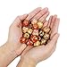 Outuxed 100 Pcs 16mm Large Wooden Beads Assorted Round Painted Pattern Barrel Wood Beads for Jewelry Making Bracelet Loose Spacer Charms