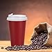 Nicole Home Collection Double-Walled Insulated Ripple Paper Disposable Cups With Lids For Hot Beverage, Pack of 30 Coffee Cup, 16 oz, Maroon