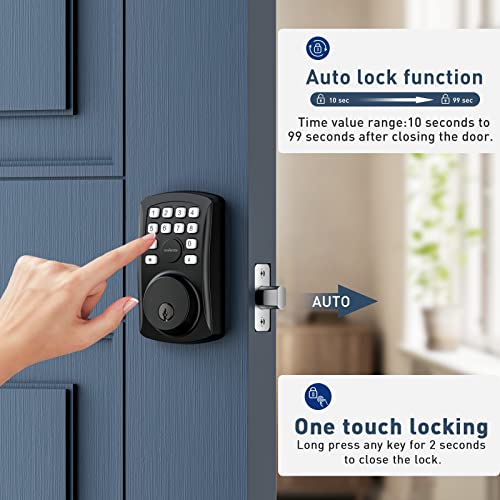 Signstek Keyless Entry Door Lock, Deadbolt Smart Lock, Electronic