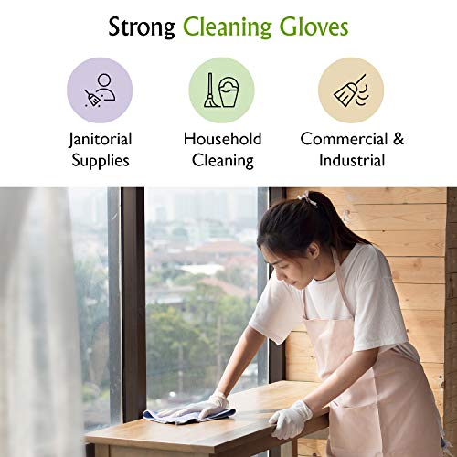 Powder Free Disposable Latex Gloves, Small 200 Count - Heavy Duty Clear Rubber Exam Gloves - Non Sterile, Ambidextrous - Soft with Textured Tips - Food Safe, Medical Grade - Thumbnail 2