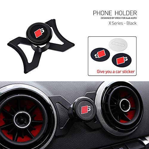 Support Téléphone Voiture X-Mobile - Rotation 360° - Fixation Ventilation - Noir Et Bleu