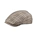 MG Men's Plaid Ivy Newsboy Cap Hat (Brown, XL)