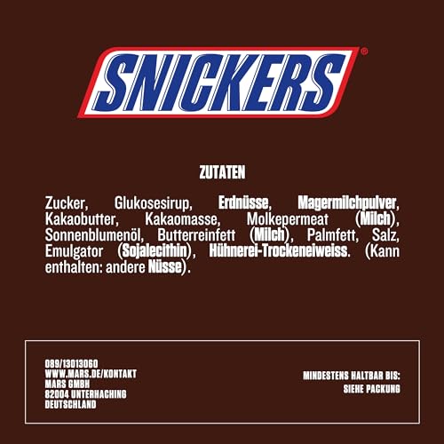 Snickers Schokoriegel, Karamell & Erdnüsse, Vollmilch Schokolade, Großpackung, 32 x 50g 8