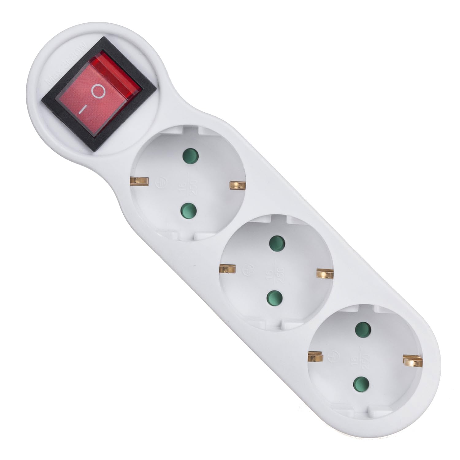 Maclean Energy MCE216 White 16A on/Off Switch.