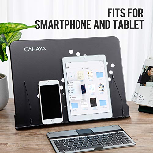 CAHAYA Desktop Sheet Music Stand Metal Angle Adjustable Tabletop Book Reading Cookbook Tablet