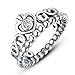 Presentski Fashion 925 Sterling Silver Crown Princess Diamond Ring Romantic Lovers Ring