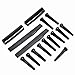 2sets Acoustic Guitar Bridge Pins & Saddle & Nut Black