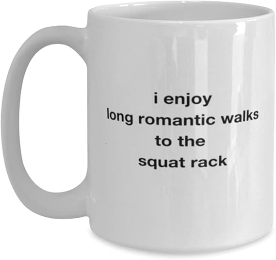 Weight Lifting Coffee Mug Coffee Cup White Ceramic 15oz Kitchen & Dining