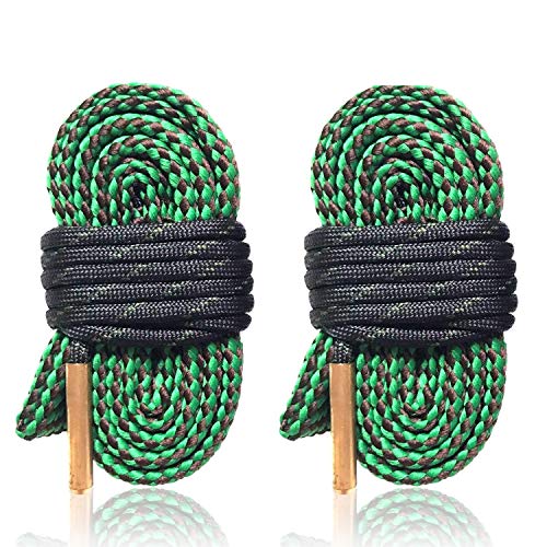 Bore Snake Bore Cleaner 2 Pcs Brush Barrel Cleaning Kit for 5.56mm 7.62mm 9mm 12 GA Caliber Rifle Shotgun Pistol (22-.223 Cal 5.56mm)