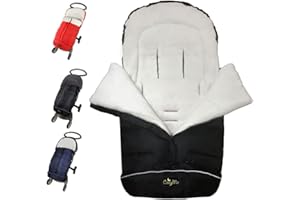 CozyMe 3 in 1 Winter Outdoor Tour Toddler Universal Stroller Sleeping Bag, Waterproof Footmuff, Length/Height/Temperature Adjustable Baby Bunting Bag, Black