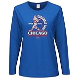 Chicago Baseball Fans. The Curse Ends Championship Ladies Long Sleeve T-Shirt (Sm-2X)