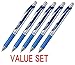 2Set of 5 X Pentel EnerGel Deluxe RTX Retractable Liquid Gel Pen - 0.7mm -Fine Line-Metal Tip-Blue Ink / Total 10 Pens Total