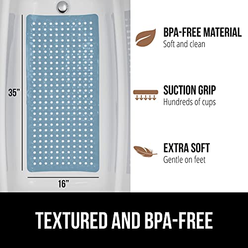 The Original Gorilla Grip Patented Shower and Bathtub Mat, 35x16, Long