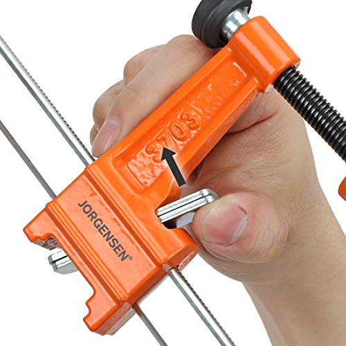 4pack Steel Bar Clamps Set, 6inch & 12inch Medium Duty, 600 Lbs Load Limit, for