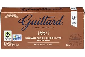 Guittard, Bar Chocolate Baking Unsweetened Gluten Free, 6 Ounce